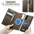 thumbnail image 3 of Compatible con la Funda Billetera Samsung Galaxy S22 Compatible con Magsafe, Soporte para Tarjetero con Bloqueo RFID con Tapa de Cuero PU 2 en 1 Funda Desmontable Magnética a Prueba, 3 of 9