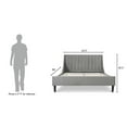thumbnail image 5 of Aspen Vertical Tufted Headboard Platform Bed Set Queen Opal Grey Velvet, 5 of 11