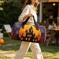 thumbnail image 4 of Halloween Tote Bag, Quilted Padded Printed Travel Tote Bag, Soft Handle Casual Handbag for Everyday Use, 4 of 8