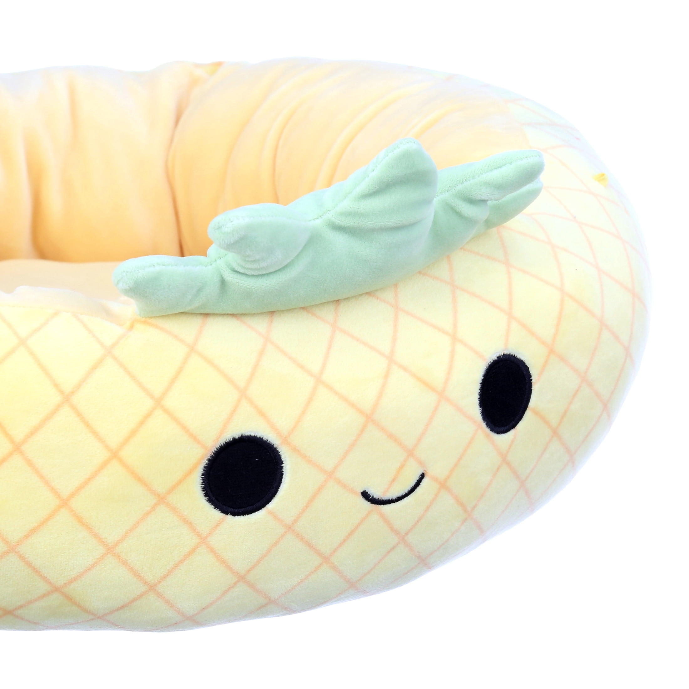 Squishmallows 20 inch Yellow Pineapple Pet Bed - Small Ultra Soft Plush Pet Bed