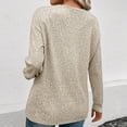 thumbnail image 6 of BLVB Women's Fall Sweaters Casual Crewneck Long Sleeve Knitted Sweater Casual Solid Pullover Jumpers Tops, 6 of 8