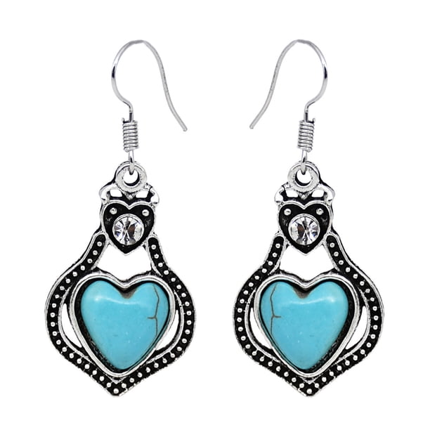 Vintage Pendientes de Turquesa para Adolescentes Minimalista Cuff Piercing Studs Pendientes de moda