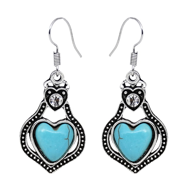 Vintage Pendientes de Turquesa para Adolescentes Minimalista Cuff Piercing Studs Pendientes de moda
