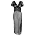 thumbnail image 4 of Robe Longue Maxi pour Femmes, Aguichant, Transparente, en Maille Transparente, par-Dessus de Bas de Bikini, 4 of 4