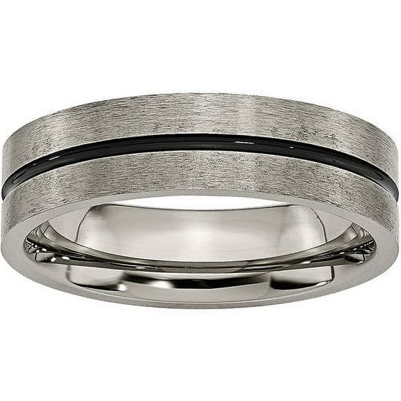 Titanium Black Enamel 6mm Brushed Band