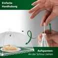 thumbnail image 3 of Fly Cover, Insect Protection, Cover Against Flies and Fruit Flies for Cakes, Fruit Bowl, Garden 3Pac White polyester, 3 of 6