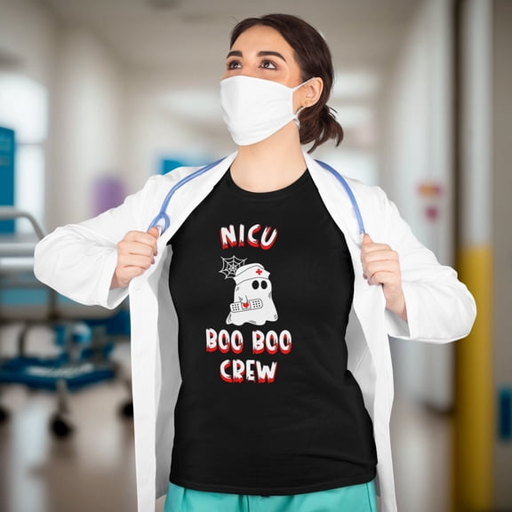 NICU Nurse Halloween Shirt Certified Registered Nurse Aid Nursing Night Shift Retro Pediatric Boo Funny Critical Care Gift for RN picu CCU