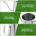 thumbnail image 4 of Ikoopy 2Sets Small Watering Can for Indoor Plants 12oz/350ml Rustproof 304 Stainless Steel Plant Watering Can with Ergonomic Handle for House Plants, 4 of 11