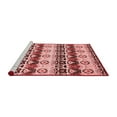 thumbnail image 2 of Ahgly Company Machine Washable Indoor Round Abstract Red Modern Area Rugs, 6' Round, 2 of 4