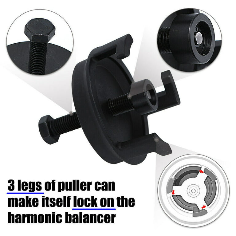 OEMTOOLS 25090 Harmonic Balancer Puller Kit, Adjustable 3-Jaw Puller Fits  Most Late Model Automobiles & Trucks, Forcing Screw Fits a 3/8” Square