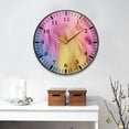 thumbnail image 4 of Colorful Feather Wall Clock Silent Non-Ticking Round 12 Inch Quartz Battery Operated Wall Clock for Kitchen,Bedroom,School,Living Room Home Decor, 4 of 7