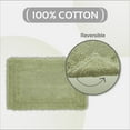 thumbnail image 6 of Better Trends 17" x 24" Bathroom Rug – 100% Cotton, Extra Soft Tufted Reversible Bath Mat, Water-Absorbent, Machine Washable (Sage) Lilly Crochet Collection, 6 of 7