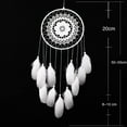 thumbnail image 2 of Moocorvic Handmade Lace Feather Bead Hanging Decoration Ornament Gift White, 2 of 8