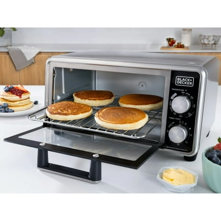 Black Decker Crisp ‘N Bake PRO Stainless Steel 4-Slice Air Fryer Toaster Oven