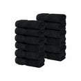 thumbnail image 2 of BNM Zero Twist Cotton Face Towel Washcloth Set of 12, Black, 2 of 9