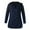 Navy, variant on Women's Zippered Hooded Long-sleeved Patchwork Wool Coat Black L