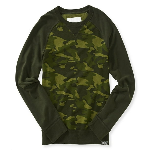 Aeropostale Sudadera de manga larga para hombre color verde talla mediana Aeropostale Camisa de entrenamiento Walmart en linea