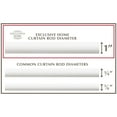 thumbnail image 5 of EXCLUSIVE HOME Crystal Ball 1" Curtain Rod and Coordinating Finial Set, Matte White, Adjustable 66"-120", 5 of 5