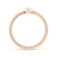thumbnail image 2 of ANGARA Natural Bezel-Set Heart-Shaped Diamond Ribbed Ring in 14K Rose Gold for Women (Size-4mm| Color-H| Clarity-SI2) | April Birthstone, Anniversary, Jewelry Gift for Women | Natural Diamond Ring, 2 of 9