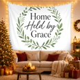 thumbnail image 3 of Botanical Wreath with Text on Off-White Background, Calming Rustic for Home Decor Enthusiasts, Framed Wall Art, Birthday Gift, Tapestry Wall Hanging for Bedroom and Living Room, 3 of 7
