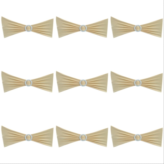 30PCS Premium Elastic Chair Sashes with Adjustable Buckle Slider,Stretchable Chair Cover Bands for Wedding Decorations, Banquet Reception Party Ceremony Chair Bows, Universal Fit Polyester Chair Ties