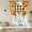 Black Orange, variant on Hello Fall Tie Up Curtains for Windows, Balloon Window Shades, Thanksgiving Orange Yellow Pumpkin Farmhouse Kitchen Window Treatments Roll Up Curtain for Basement/Nursery 52"x45"