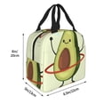 thumbnail image 2 of KLL Avocado1 Print Insulated Lunch Bag Women, Reusable Cute Tote Lunch Box for Adult & Men, Leakproof Cooler Lunch Bags for Work Office Travel Picnic, 2 of 5