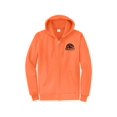 thumbnail image 1 of Gravity Outdoor Co. Zip-Up Hoodie - Neon Orange - Black Logo - 2X-Large, 1 of 2