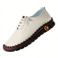 thumbnail image 3 of KINODAY Solid Color Casual Shoes  Lace Up Low-top Soft-sole Shoes  Light & Comfy Women‘s Walking Shoes, 3 of 7