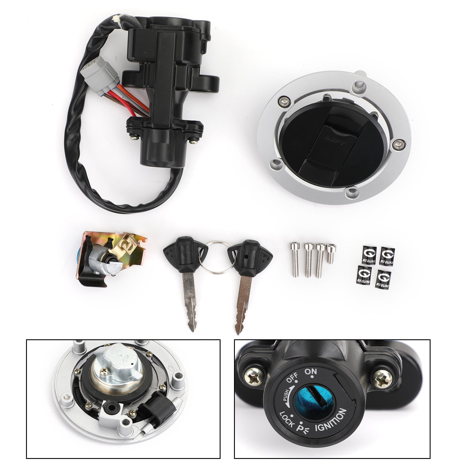 750.1000 Vstrom650.1000 Fuel Gas Ignition Switch Seat Cover Lock Key Kaixinuo Ignition Switch Fuel Gas Lock Key Compatible for Suzuki GSXR600