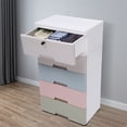 thumbnail image 5 of Stackable Plastic Cupboard 5-Layer Storage Cabinet Drawers Household, 5 of 15