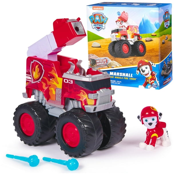 Camión de juguete Paw Patrol Rescue Wheels Marshall Firetruck de más de 3 años