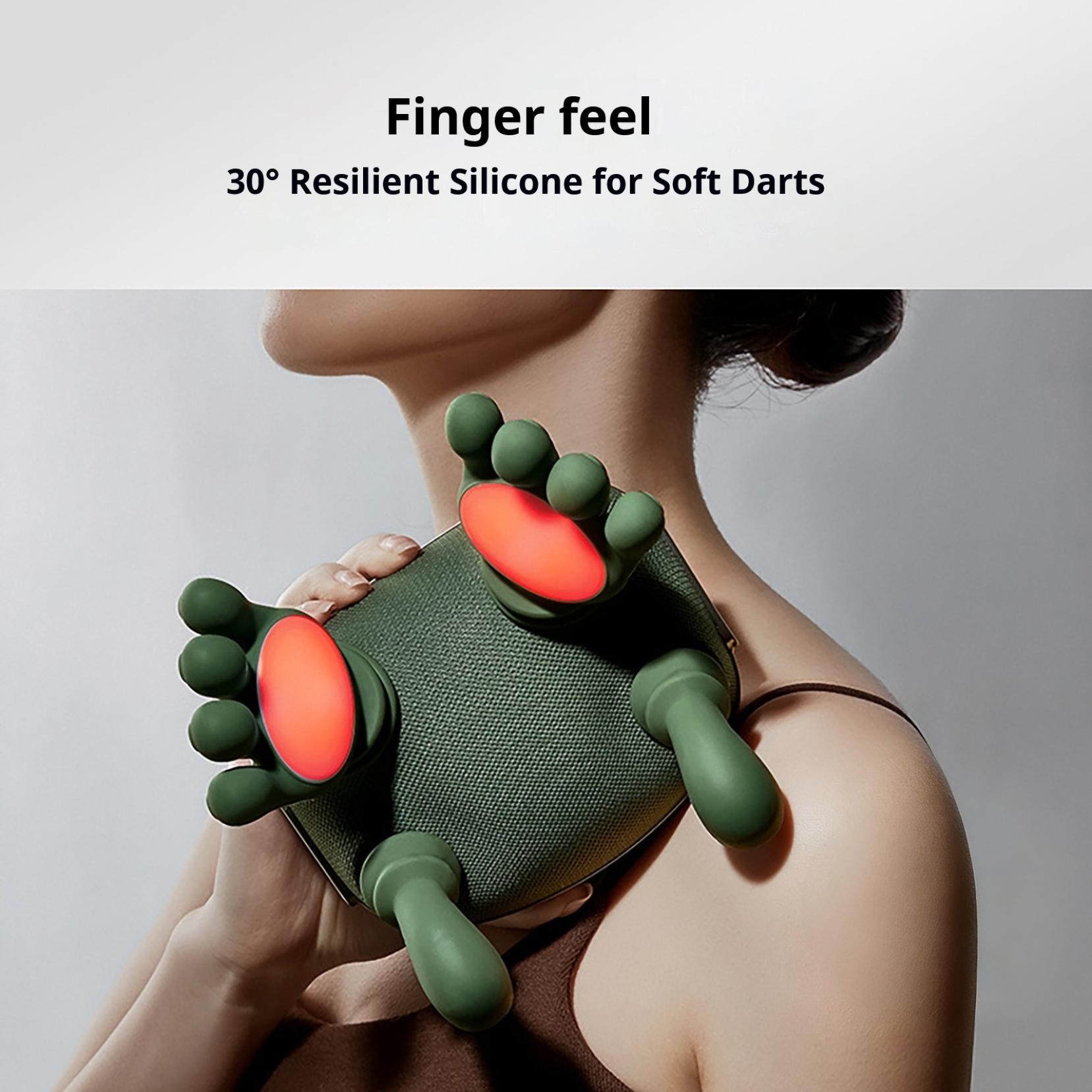 4D Kneading Neck and Shoulder Massager with Biomimetic Heat – Wireless Portable Deep Tissue Massage Pillow Simulating Human Hands Dual Heat Settings Ergonomic Cervical Support