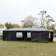 thumbnail image 5 of 10'x30' Party Tent with 8 Removable Sidewalls - Waterproof Black Event Shelter for Weddings, Outdoor Parties & Markets, 5 of 8