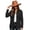 Black, variant on Women's Western Fringe Shacket Long Sleeve Button down Texture Casual Shirt Jacket Green S