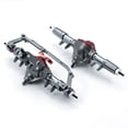 thumbnail image 4 of Aluminum Alloy Front & Rear Axle Set for 1/10 Scale RC Rock Crawlers - 195mm Length, Compatible with Axial SCX10, DIY Upgrade Kit, Titanium Color, Precision-Machined Metal Parts, Includes 1 Front + 1, 4 of 6