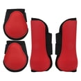 thumbnail image 2 of Horse Tendon Boots, PU Shell Horse Leg Guard Comfortable Neoprene Adjustable Prevent Injury  For Horse Training For Running For Jumping Red One Set, 2 of 8