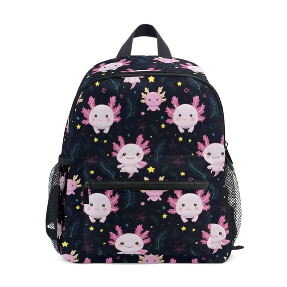 ALAZA Cartoon Axolotl Stars School Backpack Small Bookbag Mini Bags