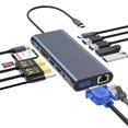 thumbnail image 1 of Concentrador USB C Estación de Acoplamiento 13 en 1 con HDMI 4K y Ethernet para MacBook iPad Pro Del, 1 of 9