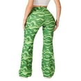 thumbnail image 4 of Bootcut Yoga Pants for Women Ripple Wide Leg Bell Bottom Flare Trouser, 4 of 5