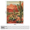 thumbnail image 4 of BCIIG Desert Cactus Throw Blanket Size Tropical Green Plant Fleece Blanket Room Decor Western Wild Cactus Blanket for Sofa Couch Orange Mountain Fuzzy Blanket for Kids Teens 40x50in, 4 of 6