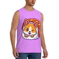 thumbnail image 2 of Uemuo Corgi In Sushi Roll Pattern Men's Sleeveless T-Shirt,Muscle Athletic Tank Top, Moisture-wicking Quick-dry Breathable Classic Tee Top for Gym Run Outdoor Sports-XX-Large, 2 of 8