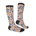 thumbnail image 3 of Daiia Sports Socks Lilies Flowers Printed Novelty Crew Socks for Men Women Knee High Socks Cotton Socks Soft & Breathable Support Unisex Socks, 3 of 9