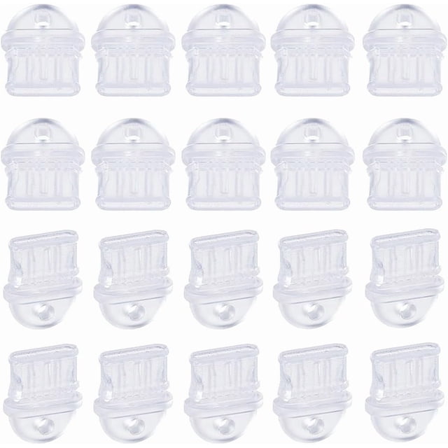 1 caja de 50 tapones antipolvo para teléfono móvil, tipo C, transparentes.