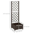 thumbnail image 3 of Outsunny Plastic Raised Bed, Garden Box with Trellis, 16" x 16" x 48", 3 of 9