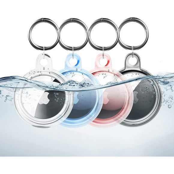 4 Pack Waterproof Keychain Holder Case for Apple AirTag Case, for Dog Cat Collar