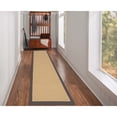 thumbnail image 3 of Linon Athena Machine Tufted Wool 2'6"x12' Rug in Sisal and Slate, 3 of 3