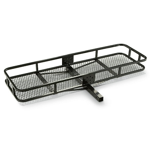 Guide Gear Hitch Cargo Carrier in Black Steel, Hitch Rack Basket for Vehicle, Car, Trailer (500