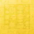 thumbnail image 1 of Ahgly Company Machine Washable Indoor Square Oriental Yellow Traditional Area Rugs, 3' Square, 1 of 4
