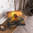 thumbnail image 5 of KLL Cartoon Swimming Yellow Duck Decorative Throw Pillow Covers Velvet Soft for Couch Sofa Bedroom Living Room Outdoor (No pillow core)- 20"x20", 5 of 5